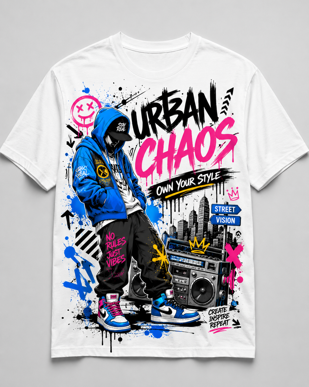 Camiseta Manga Corta Estampada algodón